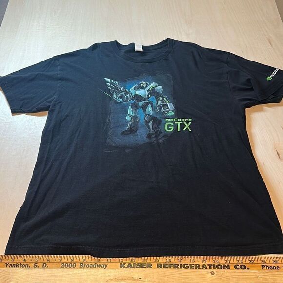 Y2K Rare Nvidia GeForce GTX Video card Promo t shirt size XL